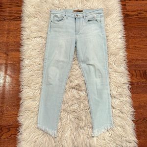 Joe’s Jeans - ‘the icon’ mid rise skinny crop cutoff light jeans - size 30